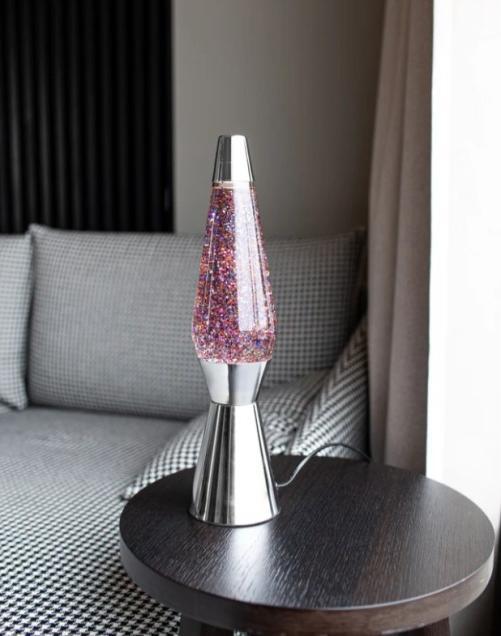 Actual product image Fisura Bullet lava lamp - Pink Glitter by