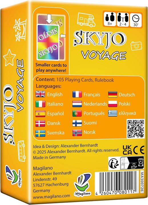 Image du produit Skyjo Voyage Kartenspiel ab 8 Jahren (Allemand, Anglais, Espagnol, Français, Italien, Néerlandais, 2 - 4 Joueur)