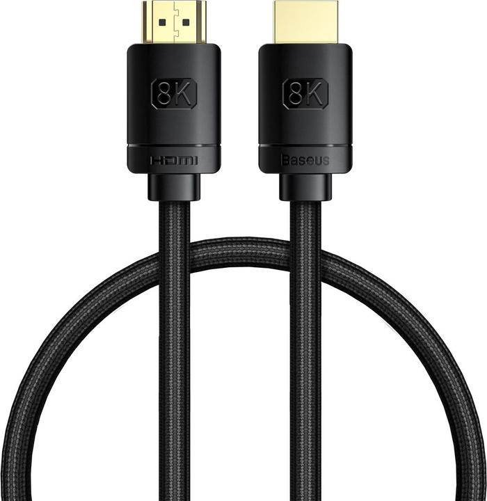 Actual product image Baseus High Definition Series HDMI 8K to HDMI 8K Adapter Cable 0.5m Black (0.50 m, HDMI)
