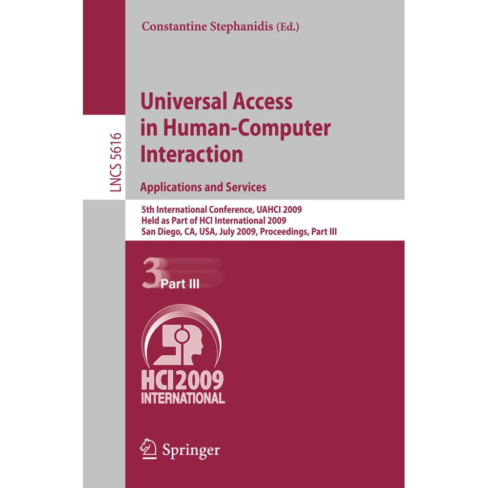 Universal Access in Human-Computer Interaction. Applications and Services, Fachbücher von Constantine Stephanidis