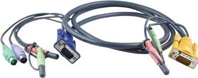 Produktbild Aten PS/2-KVM-Kabel mit 3-in-1-SPHD und Audio