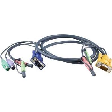 Aten Cavo KVM PS/2 con SPHD 3-in-1 e audio, Cavi Switch KVM