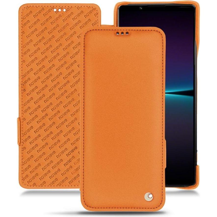 Noreve Lederschutzhülle horizontal (Sony Xperia 1 IV), Smartphone Hülle, Orange