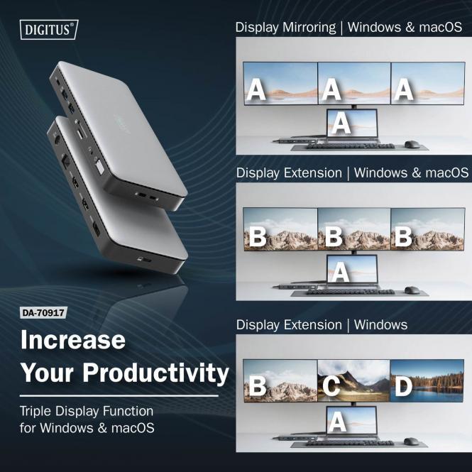 Image du produit Digitus Station d'accueil USB-C, 11 ports (USB-C, 11 ports)