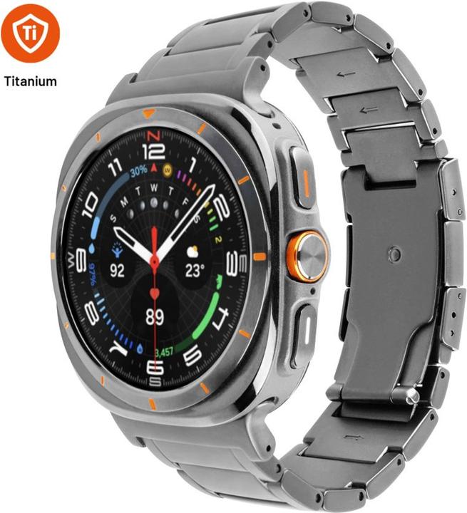 Fixed Tytanowy pasekFIXEDTitanium Pasek do smartwatcha Samsung Galaxy Watch Ultra, naturalny tytan
