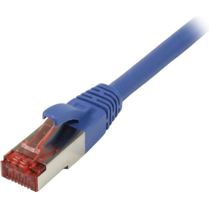 Synergy 21 Patchkabel RJ45, CAT6 250Mhz, 0.25m blau, S-STP(S/FTP),TPE(Superflex) (S/FTP, CAT6, 0.25 m), Netzwerkkabel