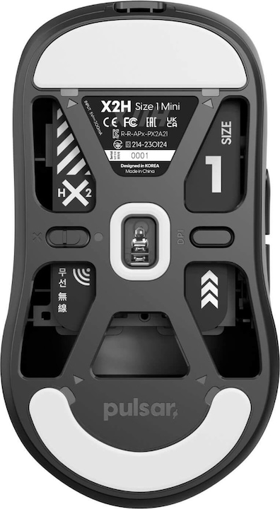 Productafbeelding Pulsar Gaming Gears X2H Mini Zwart - Muis (Draadloze, Bedraad)