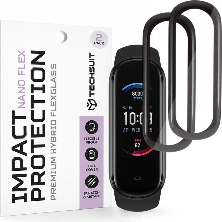 Produktbild Techsuit - Nano Flex (2 pack) - Amazfit Band 5 - Black