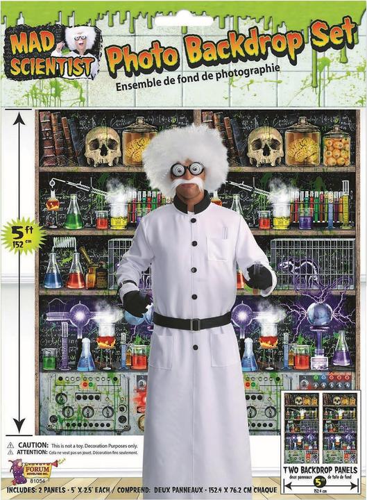 Immagine prodotto Bristol Novelty Sfondo del laboratorio dello scienziato pazzo di Halloween (2 pezzi) (2 pz.)