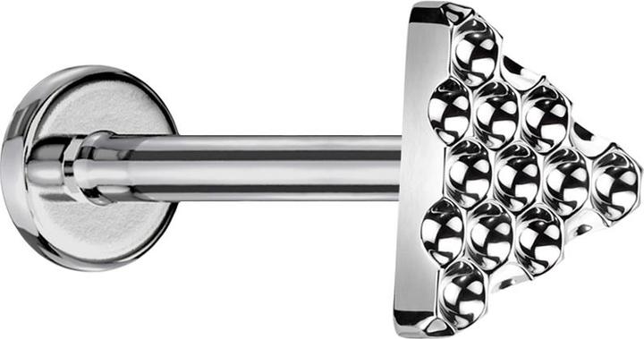 Immagine prodotto Star Piercing Micro Labret filo interno argento triangolo taglio diamante punteggiato argento (senza ottone, Titanio)
