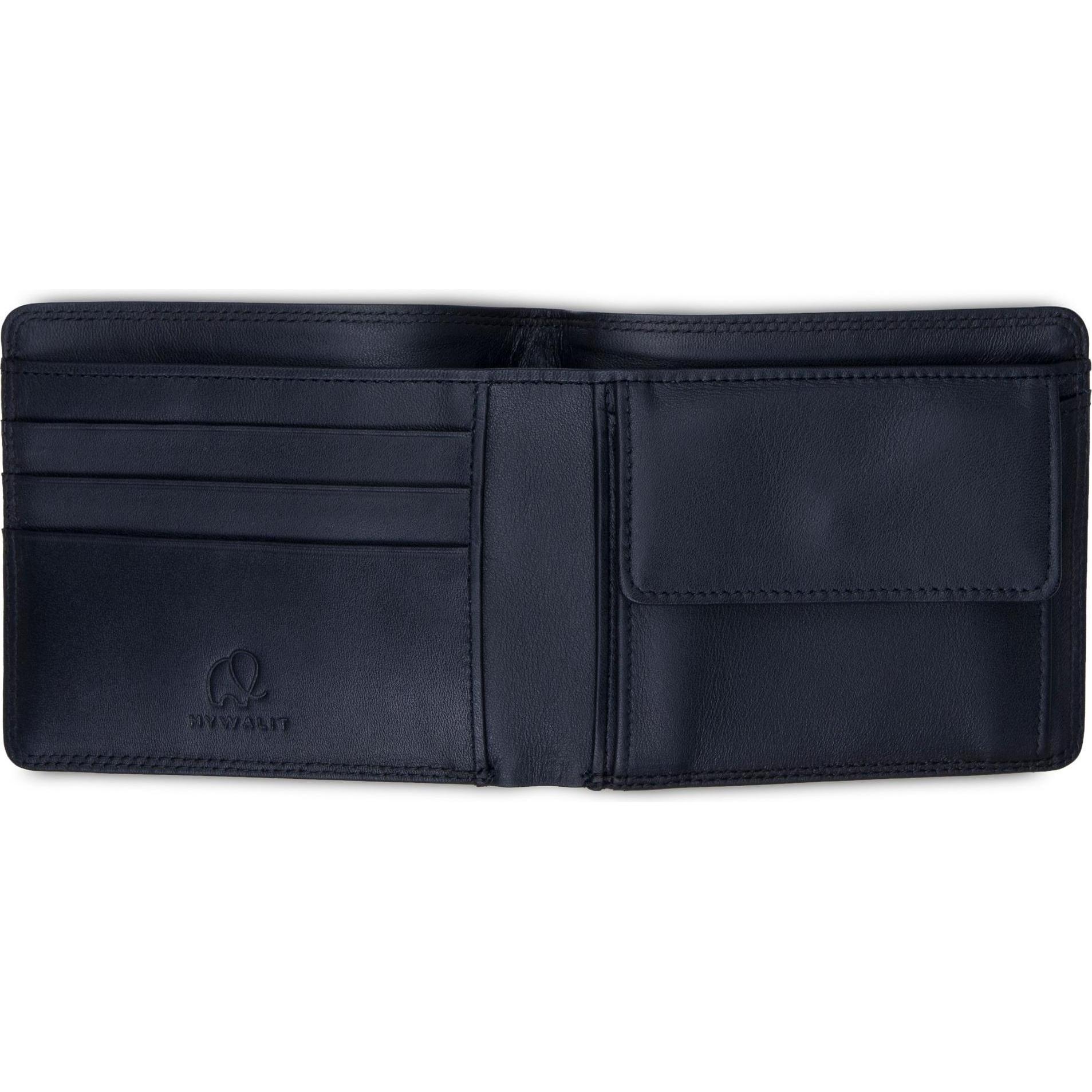 Thumbnail - Mywalit, Herren, Portemonnaie, Geldbörse RFID Leder 11 cm, Schwarz