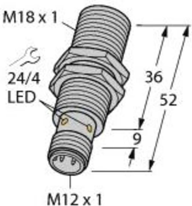 Actual product image Turk Sensor inductive BI8-M18-VP6X-H1141 (Switch)