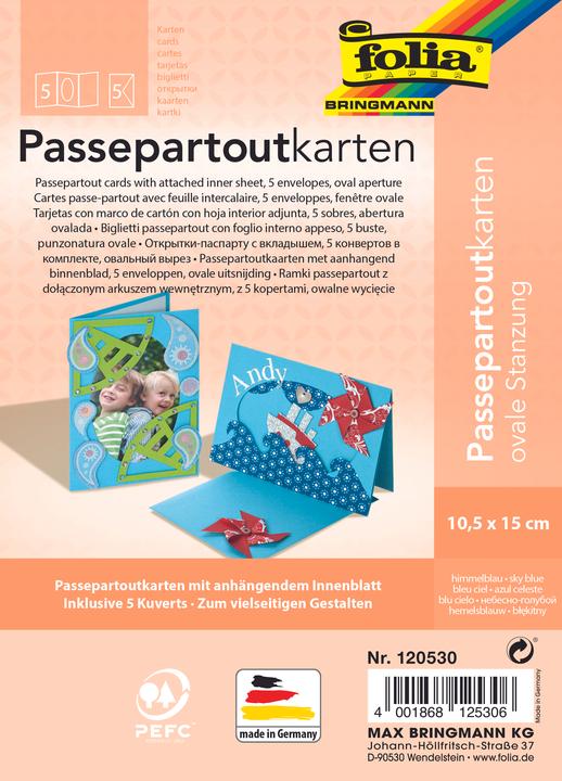 Produktbild Folia Passepartouts ovale Stanzung 220g/m² (5 Stk.)