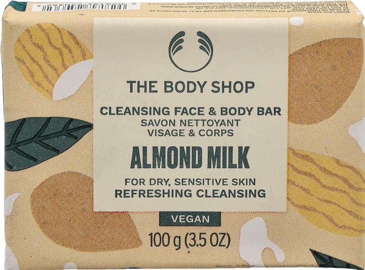 Image du produit The Body Shop Savon nettoyant au lait d'amande pour le visage et le corps (Lingettes nettoyantes pour le visage, 100 ml)