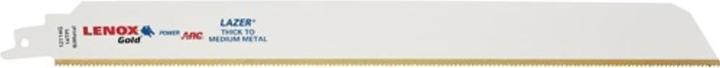 Actual product image Lenox Sabre saw blade Gold Lazer® Length 305 mm Width 25 mm Tooth pitch TPI 14