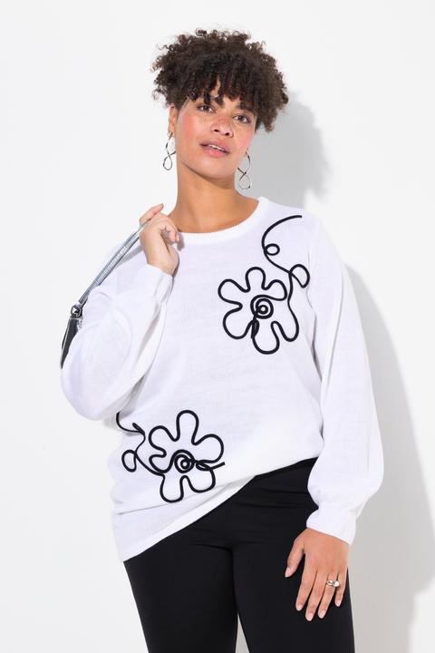Image du produit Miamoda Pullover, Blumen, Ballon-Langarm (56)