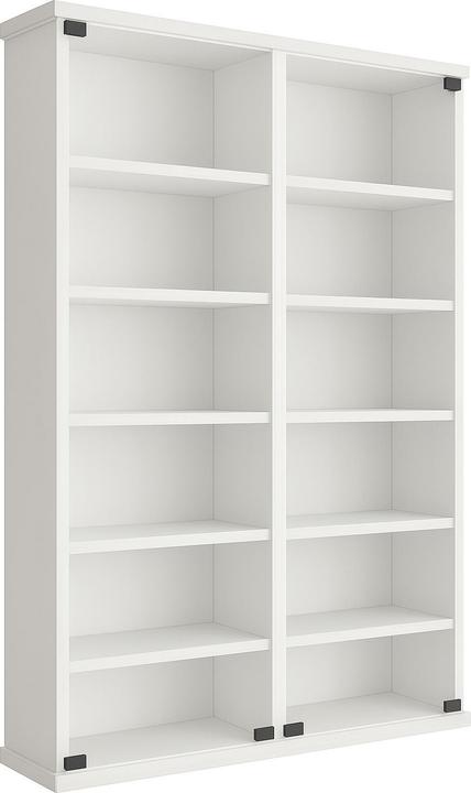 Actual product image VCM Wood CD DVD wall shelf Zuntisa with glass door (60 x 18 x 92 cm)