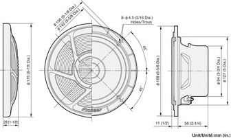 Image du produit Pioneer TS-MR1600 Marine (100 W, 16 cm)