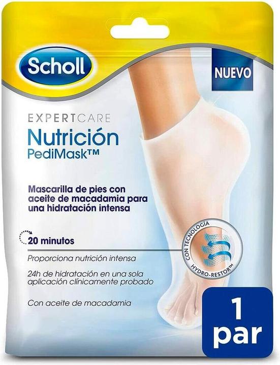 Scholl Maschera nutriente per i piedi 1 paio (Maschera del piede, 2 ml)