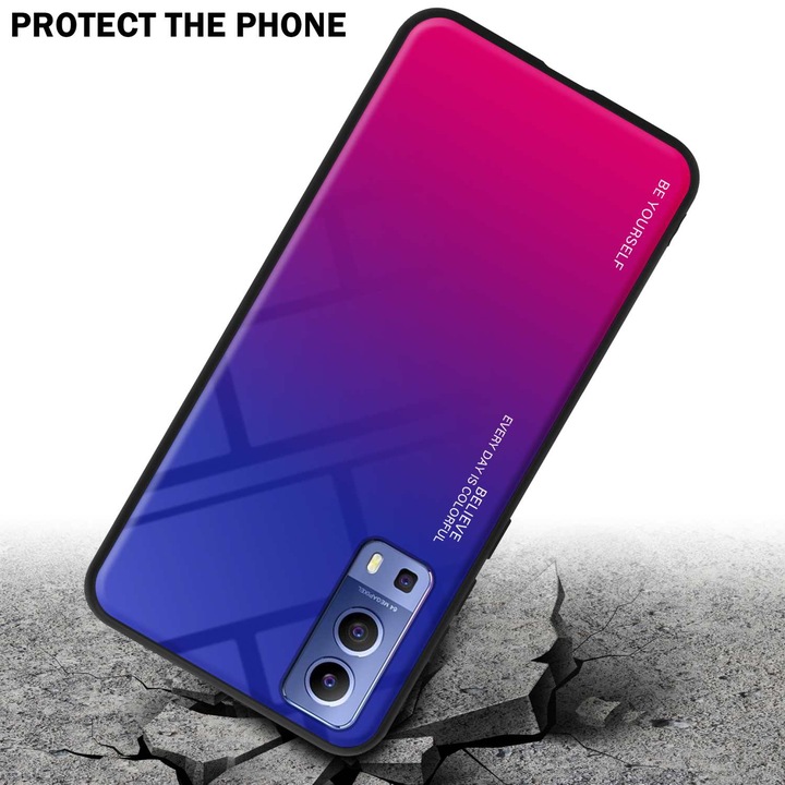 Productafbeelding Cadorabo TPU 2 Kleuren Glazen Hoesje (Vivo Y72 5G, Vivo Y52s 5G)