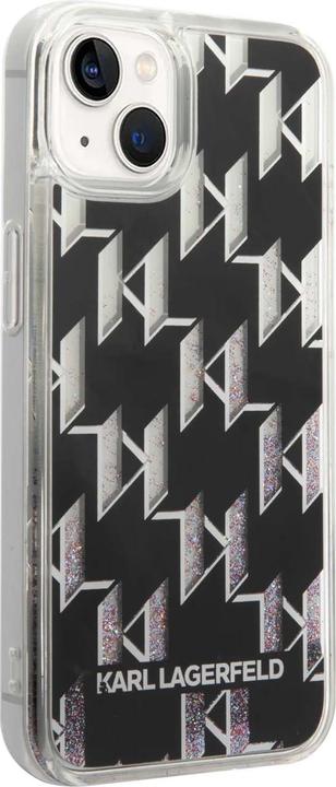 Produktbild Karl Lagerfeld Hard Cover Liquid Glitter Monogram Black, f??r iPhone 14 Plus, KLHCP14MLMNMK (Apple iPhone 14 Plus)