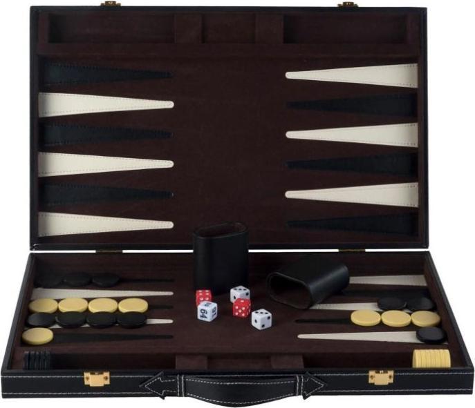 Produktbild Longfield Games Backgammon 18 Klassisches Brettspiel in Braun und Elfenbein (Deutsch)