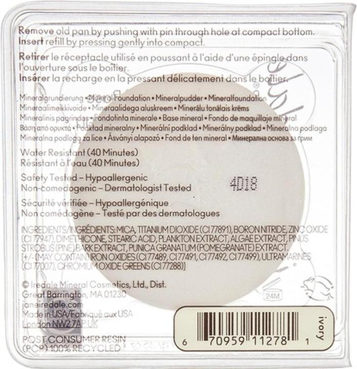 Jane Iredale PurePressed Base SPF 20 Nachfüllpackung Elfenbein 9,9g (Ivory)
