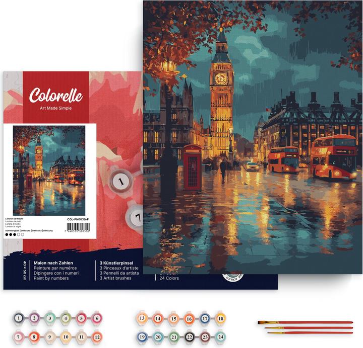 Colorelle Malen nach Zahlen: London bei Nacht
