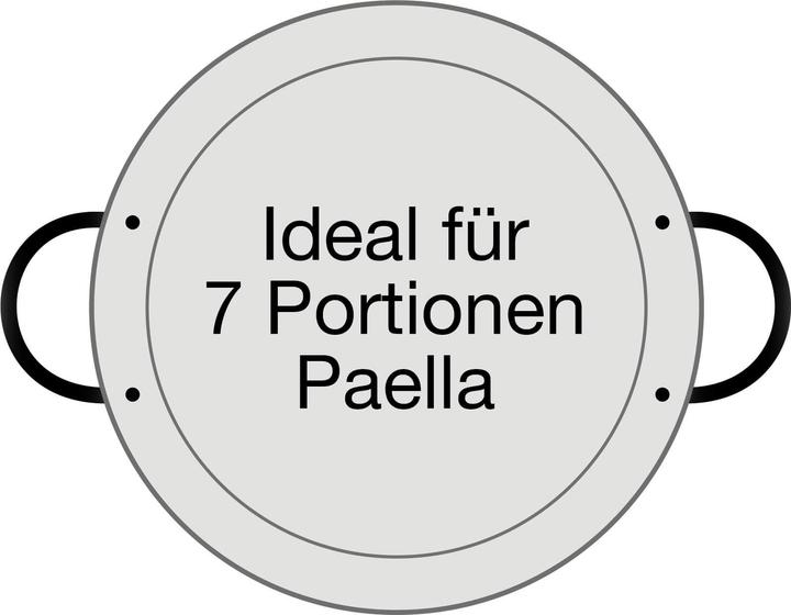 Actual product image All'Grill Paella pan polished steel Ø 36 cm (Paella pan, Steel, 36 x 4.70 cm)