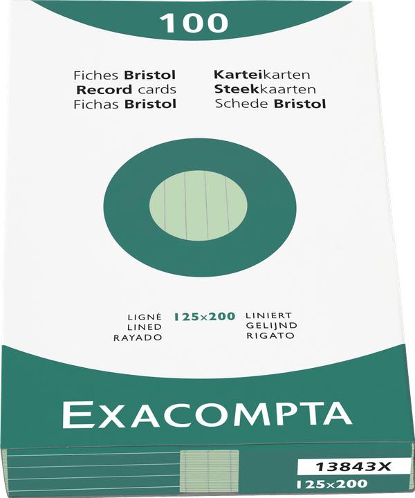 Exacompta Fiches (125 x 200 mm, 205 g/m², 100 x)