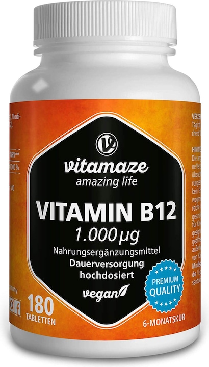 Actual product image Vitamaze Vitamin B12 (180 Piece, Pills, 60 g)