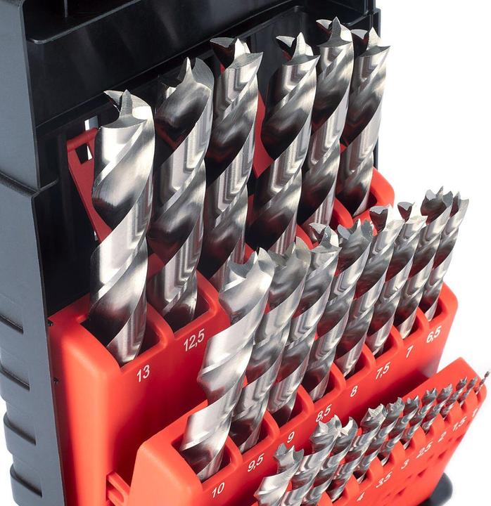 Actual product image Stahlwerk HSS wood twist drill 25-piece set 1-13 mm DIN 338 with sharpened edges (1 mm - 13 mm)