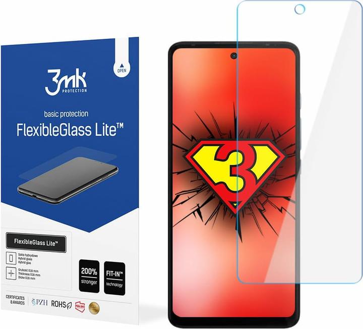 Actual product image 3MK hybrid glass Flexible 2.5D Lite for Motorola Moto G60s (1 pcs., Motorola Moto G60S)