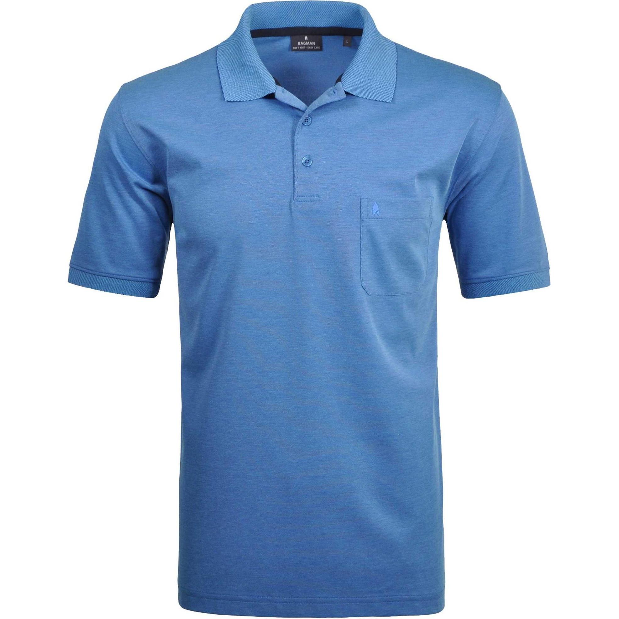Ragman, Herren, Shirt, Poloshirt, Blau, (S)