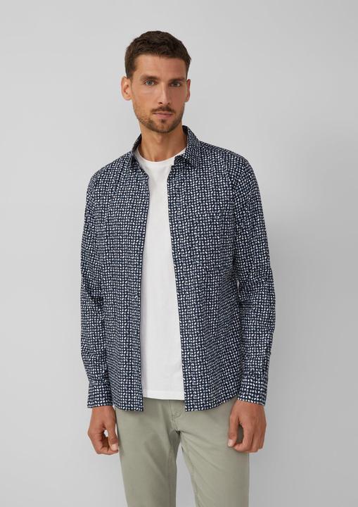 Immagine prodotto s.Oliver Hemd Slim Fit: Gemustertes Hemd aus Baumwollstretch (M)