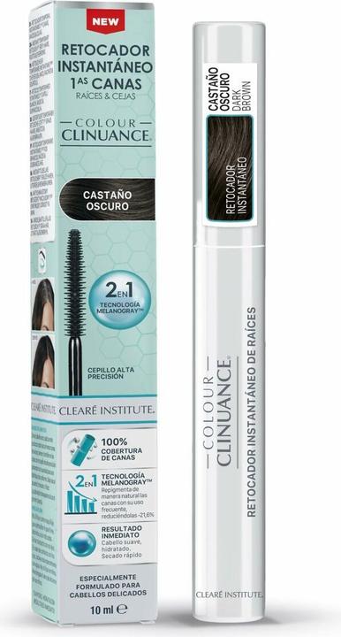 Clearé Institute Colour Clinuance Instant Gray Root Brow Retoucher Dark Brown 10 Ml (Dark Brown)
