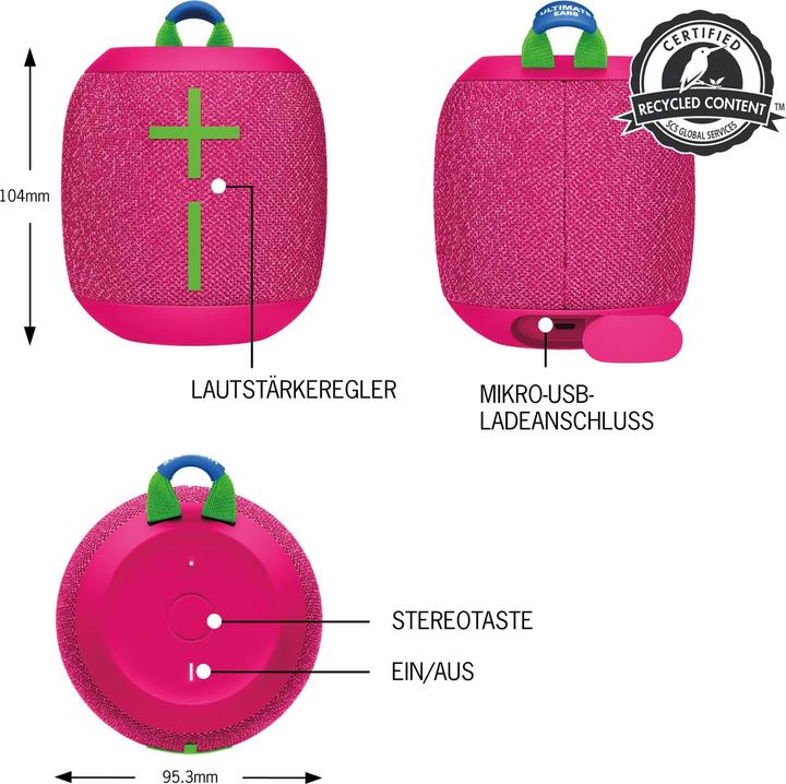 Actual product image UE Wonderboom 3 (14 h, Rechargeable battery operated, USB power delivery)