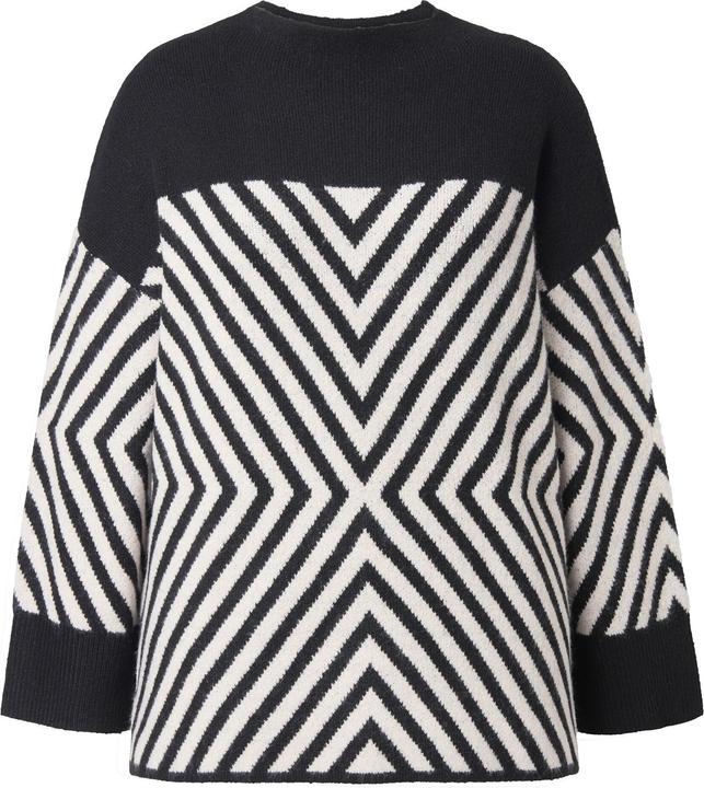 Produktbild Ulla Popken Pullover, grafisches Muster, Stehkragen, Langarm (46, 48)