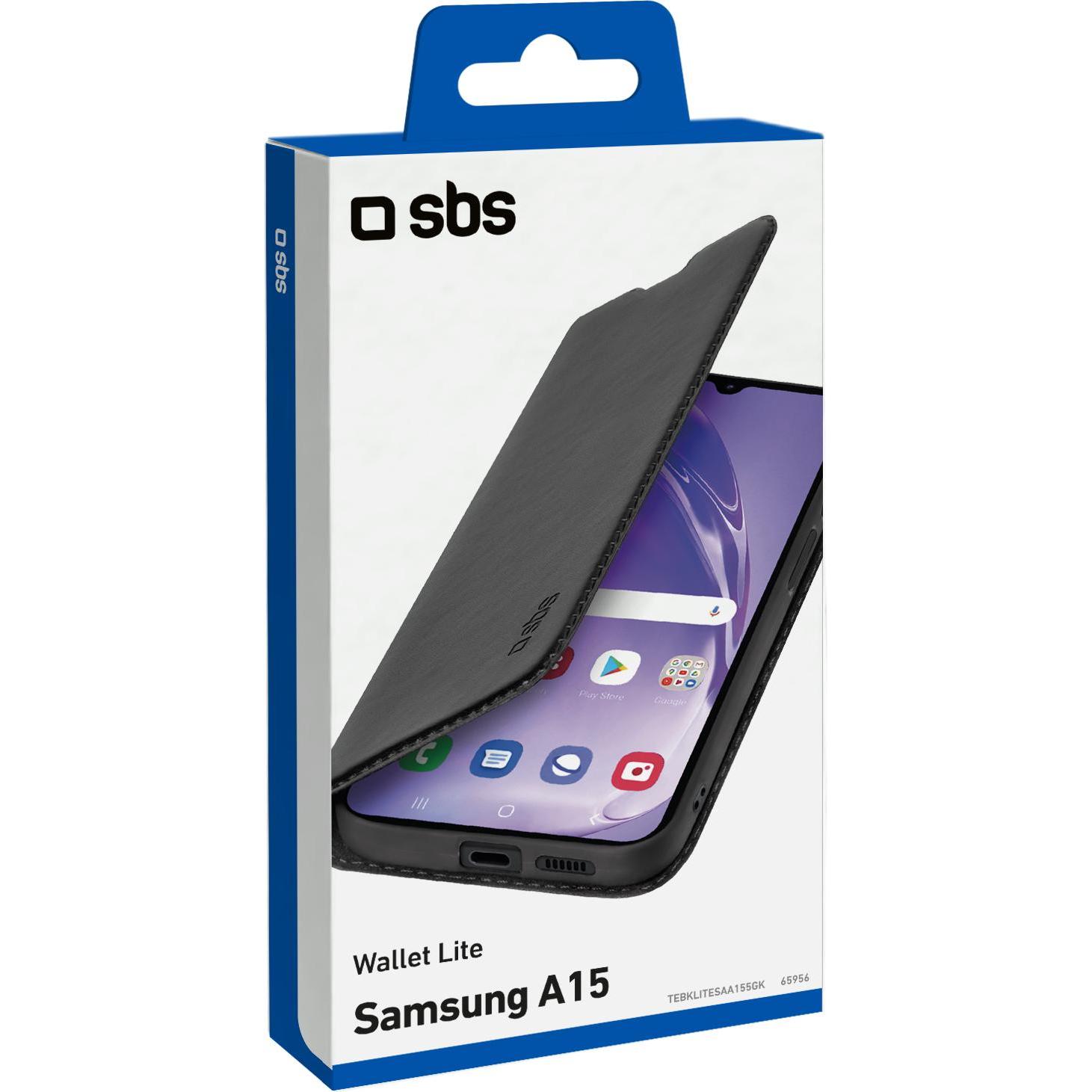 Thumbnail - SBS Wallet Lite Case (Samsung Galaxy A15), Smartphone Hülle, Schwarz