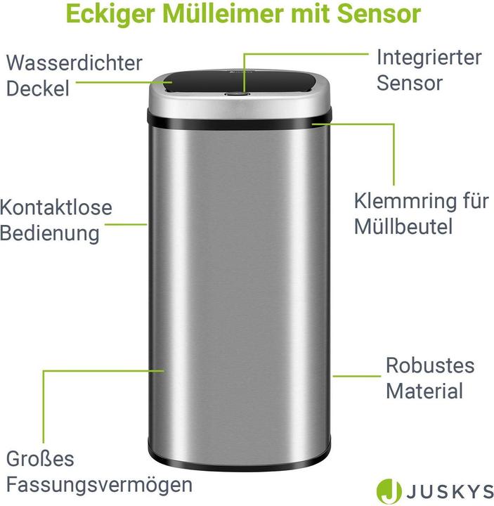 Image du produit Juskys Poubelle automatique avec capteur (70 l)