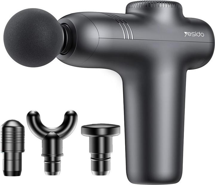 Actual product image Yesido - Massage Gun (MG01) - Low Noise, Type-C - Black (5 Steps, 180 min)
