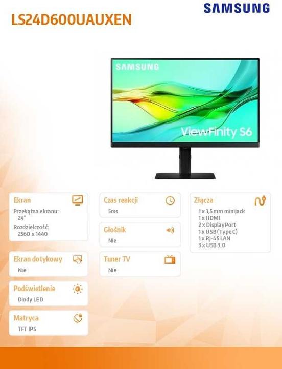 Produktbild Samsung ViewFinity S6 - S60UD (24")