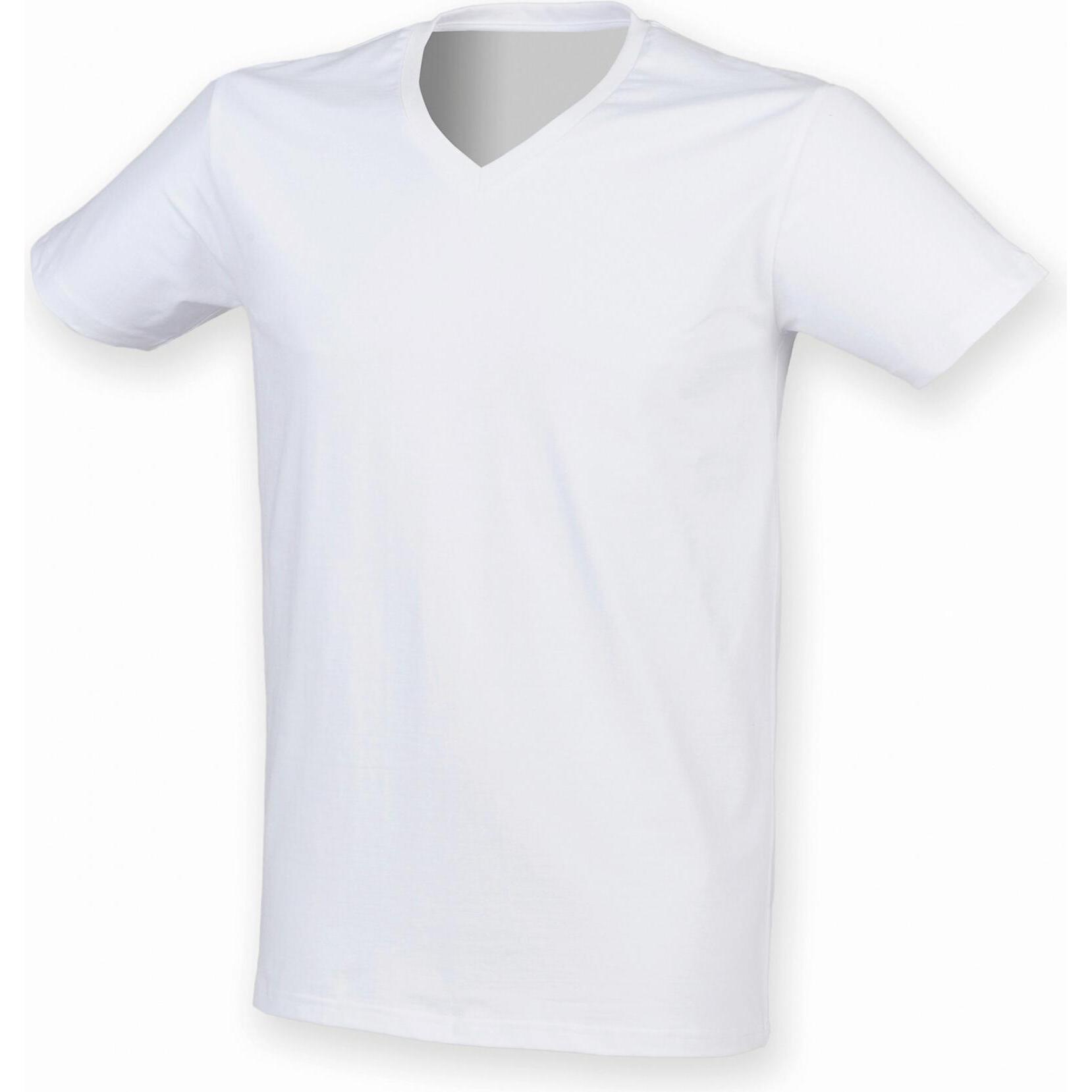 Skinni Fit, Herren, Shirt, Feel Good, Weiss, (S)