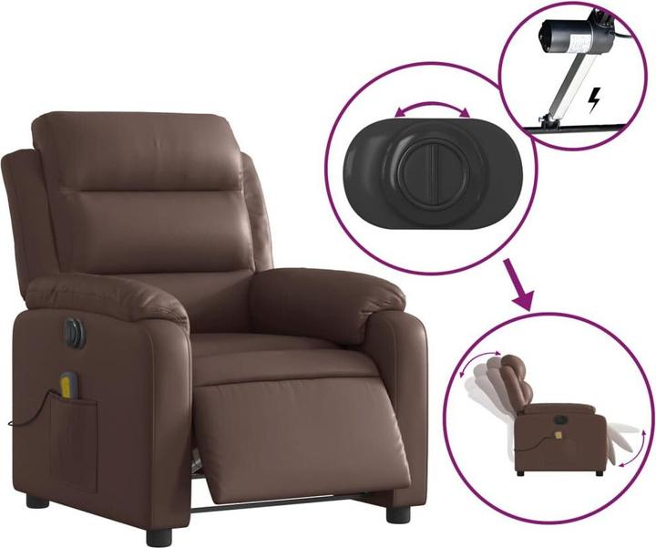 Produktbild vidaXL Massagesessel Elektrisch Sessel Fernsehsessel Relaxsessel Kunstleder