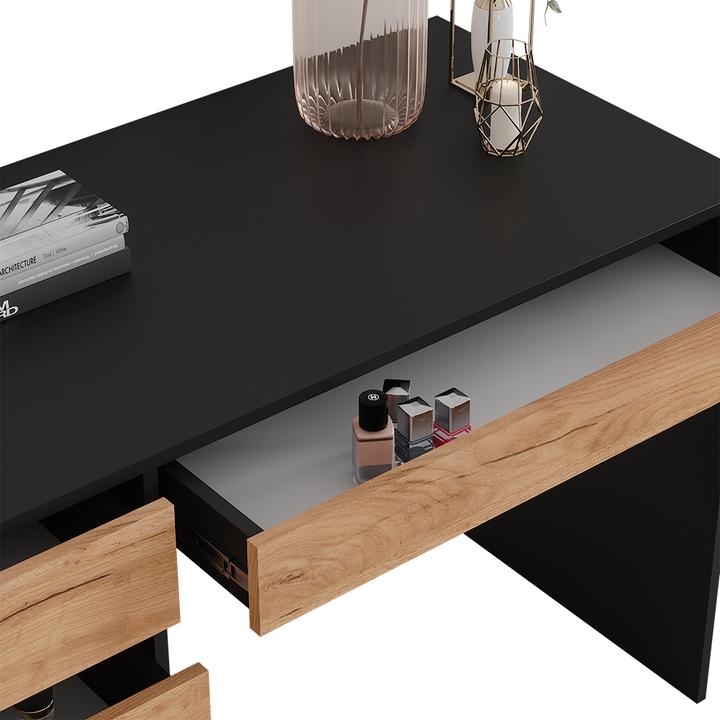 Actual product image Vicco Dressing table Sherry, Anthracite/golden oak, 120 x 75 cm without mirror (120 x 75 x 55 cm)