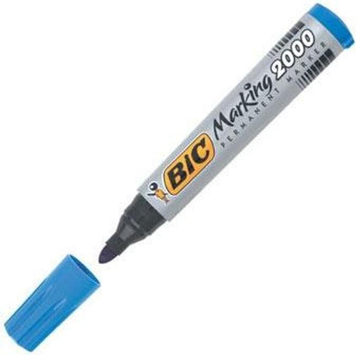 Productafbeelding Bic 8209143, Blauw, Kogelpunt, Blauw, Zilver, 1,7 mm, Karton, Metaal, Papier, Plastic, Op alcoholbasis (Blauw, 1.70 mm, 12 x)