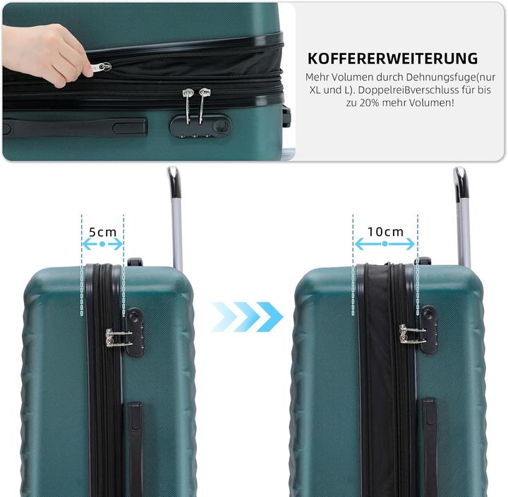 Produktbild Beibye Reisekoffer mit Zahlenschloss (75 l)