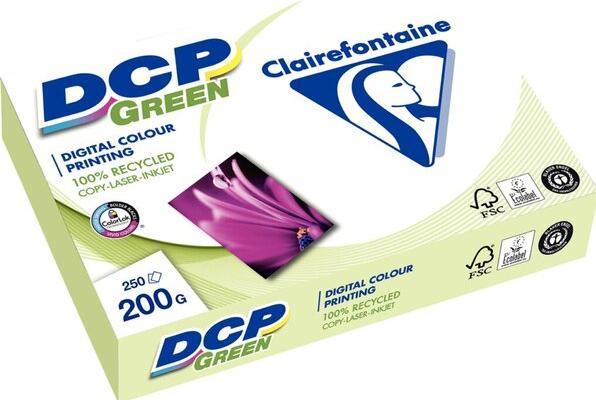 Clairefontaine Papier laser couleur DCP Green A3, 200 g/m2, blanc, paquet de 250 feuilles (200 g/m², 250 x, A3)