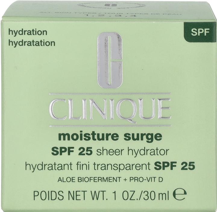 Immagine prodotto Clinique - Moisturizing gel cream Moisture Surge SPF 25 (Sheer Hydrator) - Volume: 30 ml (30 ml, Crema da giorno, SPF 25)
