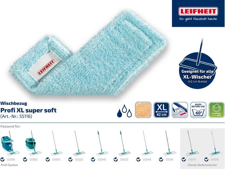 Produktbild Leifheit 3er Set Wischbezug Profi XL (3 Stk.)